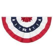 Usa Pleated Fan Flag American United States 3X6 Ft Half Fan Banner Bunting Flags - £18.87 GBP