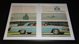 1962 Chevrolet Jet Smooth Framed 12x18 ORIGINAL Advertising Display  - £54.29 GBP