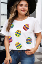 Plus Size Easter Round Neck Short Sleeve T-Shirt - $28.95