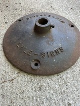 vtg lyle signs lollipop sign base cast iron 17” Minneapolis ￼ - £311.09 GBP
