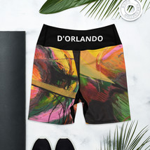 YOGA SHORTS BY VINCENTE, MODEL YONI VESTA FEAT P.R. D&#39;ORLANDO&#39;S ART HAND... - £50.97 GBP