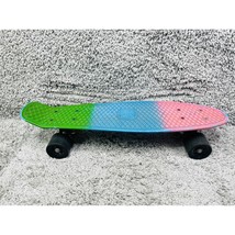 High Bounce Multicolor Colorblock 22in Skateboard Retro Mini Cruiser For Kids - $23.67