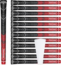 Geoleap Golf Grips Set Of 13 Midsize Red And Black 15 Tapes Taper Design - £22.56 GBP