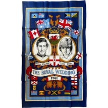 Vintage 1981 The Royal Wedding Charles Diana England Tea Dish Towel 18x3... - £11.00 GBP