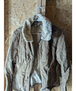 croft and barrow women’s large suede coat-PLEASE SEE PICTURES AND DESCRI... - $29.70