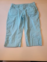 Gloria Vanderbilt All Around Slimming Effect Blue Skimmer Capris SZ 6P C... - £9.81 GBP