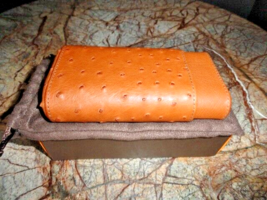 Brizard  "Show Band" 3 Cigar Case Gordo & Sottile  Lighter Ostrich Tan NIB image 7
