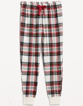 Old Navy Womens Flannel Jogger Pajama Pants XXL White Tartan Plaid Chris... - $23.44