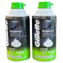 GILLETTE Foamy LEMON LIME Shave Foam 11oz NEW RARE Lot Of 2 - $176.06 CAD