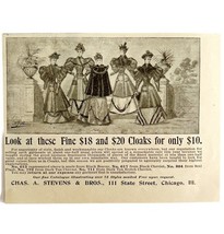 Chas Stevens Cloaks Capes 1894 Advertisement Victorian Clothing ADBN1bbb - $19.99