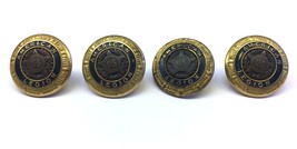 Lot 4 Vintage American Legion Buttons Brass Enamel 11/16 Inch WWI 1919 Waterbury - £14.93 GBP
