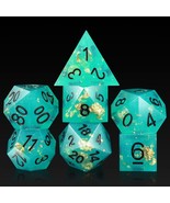 D&amp;D Dice Set, Handmade Sharp Edge 7 Piece Dnd Dice With Gift Case For Du... - £24.64 GBP