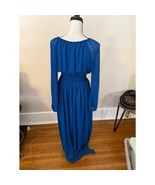 Adrianna Papell Long Sleeve Blue Dress Size M - $737.82 MXN