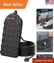 Versatile Power Hub with 24 Outlets and USB Ports - Wall Mountable, 3400... - $39.00