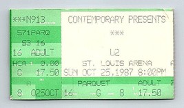 U2 Concert Ticket Stub Octobre 25 1987 St.Louis Missouri - £39.04 GBP