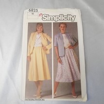 1985 Simplicity 6825, Womens Skirt,Unlined Jacket, size 16. Sewing Pattern - £11.42 GBP