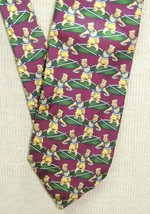 346 Brooks Brothers Neck Tie/Necktie Silk Bear Throwing Discus purple 58... - $17.99