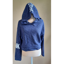 Victoria&#39;s Secret Pink Spellout Sleeve Hooded Sweatshirt Hoodie Medium - £15.82 GBP