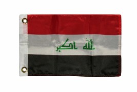12X18 12&quot;X18&quot; Country Of Iraq Boat Motorcycle Flag Grommets - £12.74 GBP