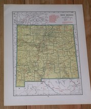 1943 Vintage Wwii Map Of New Mexico / New Jersey - £15.62 GBP