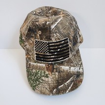 Real Tree Buck Wear Camoflauge Hat Baseball Cap Flag Patriotic Adjustable - £6.74 GBP