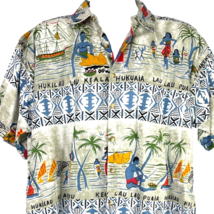 Everest Collection Hukilau Luau Tapa L Hawaiian Shirt sz Large Mens 52x3... - $43.39