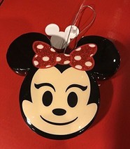 Disney Parks Emoji Minnie Mouse Glass Ornament - $12.87