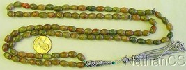Islamic Prayer Beads Rosary 99 Autumn Jasper &amp; Sterling Silver - £126.32 GBP