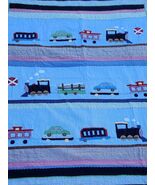 Pottery Barn Kids Twin Quilt Vintage Ryder Train Multicolor Vintage Pre ... - $134.82 CAD