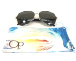 Op Ocean Pacific Sunglasses FAR OUT U SILVER Navy Blue Aviators Mirrored... - $74.86