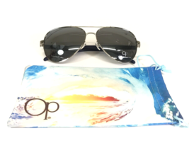 Op Ocean Pacific Sunglasses FAR OUT U SILVER Navy Blue Aviators Mirrored Lenses - £58.86 GBP