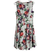 Grace Karin Dress Womens Medium White Floral Sleeveless Summer A Line Party - £31.75 GBP