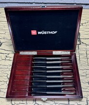 VTG Wusthof Trident 6 Piece Stainless Steel Serrated Steak Knife Set in ... - $96.74