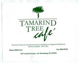 Tamarind Tree Café Menu Central Ave St Petersburg Florida - £9.29 GBP