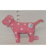 PINK Victoria Secret 6&quot; Mini Plush Toy Dog White Stars Vote For Pink - $15.69