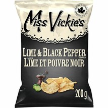 6 Bags Miss Vickie&#39;s Lime &amp; Black Pepper Potato Chips 200g Each- Free Sh... - £45.53 GBP