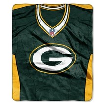 Green Bay Packers Jersey Design 50&quot; by 60&quot; Plush Raschel Throw Blanket -... - £21.70 GBP