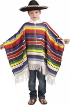 Boys Childs Girls Mexican Poncho For Halloween Costume Fancy Dress Weste... - $317.40 MXN