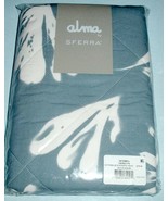 Sferra Alma Alumbra King Quilted SHAM Blue/Snow Cotton Percale Reversibl... - €39,37 EUR