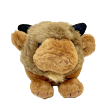 Vintage Swibco 1997 Puffkins Biff The Bull Brown Mini 4&quot; Plush Stuffed A... - $11.55