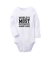 World&#39;s Most Expensive Alarm Clock Funny Baby Bodysuits Newborn Infant R... - £9.41 GBP
