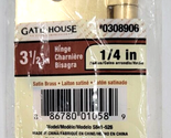 GateHouse 3 1/2&quot; x 1/4 in Round Corner Mortise Satin Brass Door Hinge 03... - $9.00