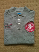 Nuevo BUNKER MENTALITY Golf Azul Skyz Y 65&#39;S Polo Camiseta. Medio. Gris - $26.80