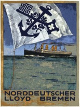 11241.Decoration Poster.Home Wall Room art.Norddeutscher Lloyd Bremen ship - £12.80 GBP+