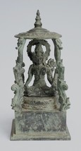 Antique Java Style Majapahit Seated Bronze Devi Tara Statue - 22cm/9&quot; - $1,220.62