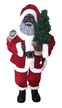 African American Santa Claus 34&quot; with Lighted tree Last ONE - £93.29 GBP