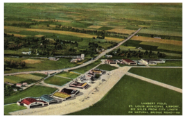 Lambert Field St Louis Municipal Airport Postcard Posted 1944 - £7.77 GBP