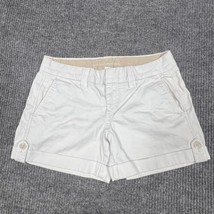 Banana Republic Weekend Short Womens Size 4  Khaki Stretch Chino Cuffed Hems - £10.55 GBP