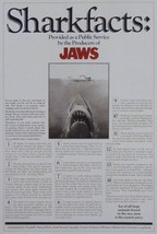 Jaws - (Shark Facts) Roy Scheider /  Richard Dreyfuss - Movie Poster Framed Pict - £25.97 GBP