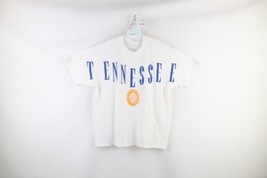 Vintage 90s Mens XL Spell Out Big Logo University of Tennessee T-Shirt White USA - £47.17 GBP